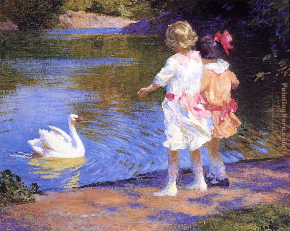 The Swan painting - Edward Henry Potthast The Swan art painting